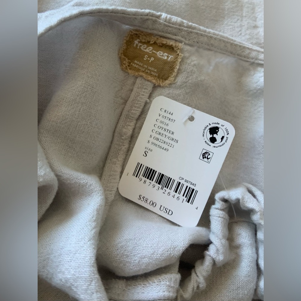 Free People ~ Free-est In-House Collection ~ Luna Linen Top ~ * NWT * - Picture 8 of 12